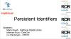DS-I Africa Webinar: Persistent Identifiers