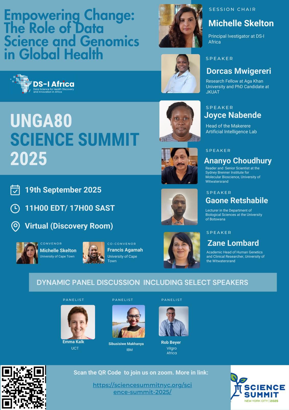 UNGA80 Science Summit 2025 - Empowering Change: The Role of Data Science and Genomics in Global Health