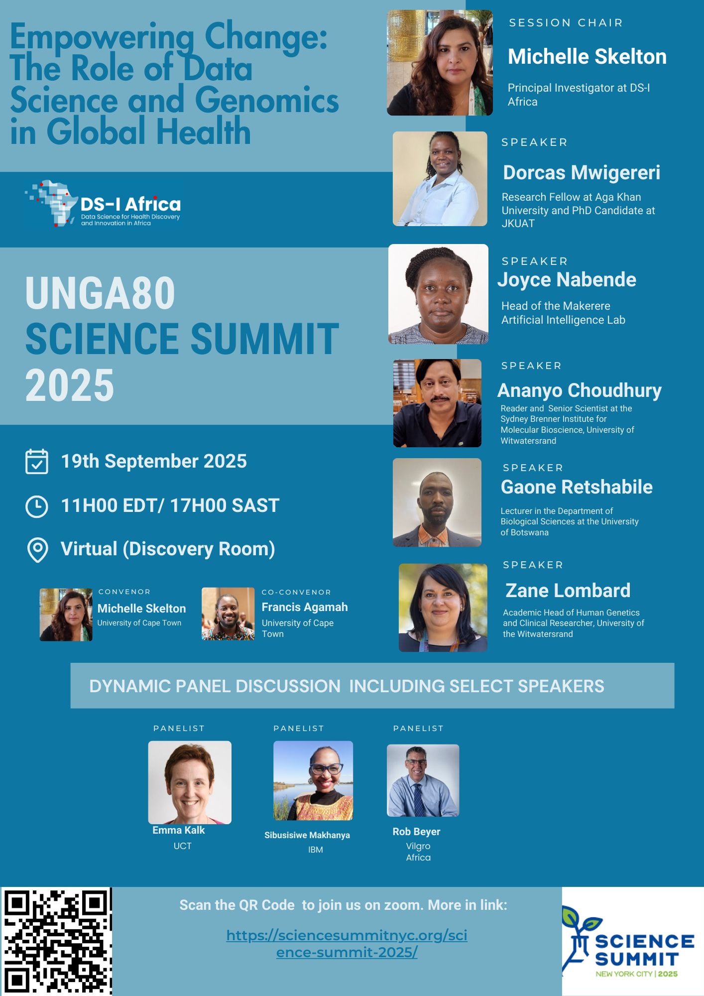 UNGA80 Science Summit 2025 - Empowering Change: The Role of Data Science and Genomics in Global Health
